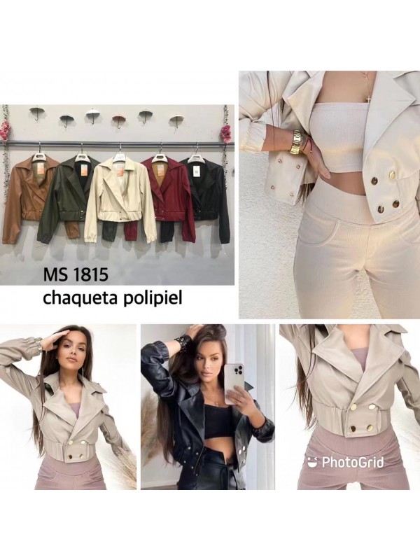 chaqueta polipiel mujer